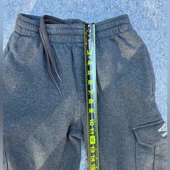 Umbro Cargo‎ Sweatpants Gray Small Fleece Lined Jogger Lounge Pants - Picture 5 of 10